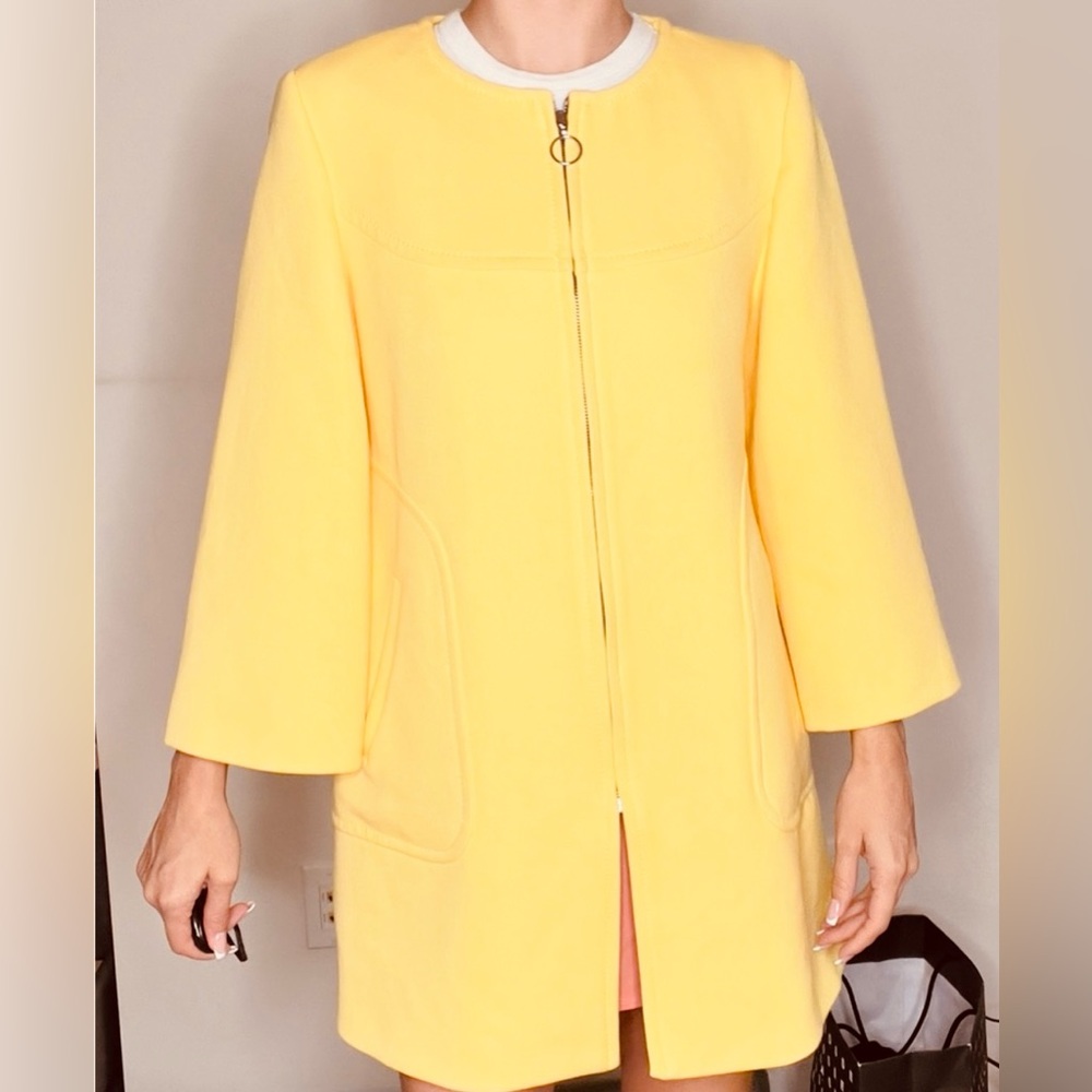 ZARA YELLOW BEAUTIFUL COAT - Picture 3 of 5